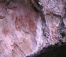 Alcune delle pitture rupestri della grotta di Colle Nusca